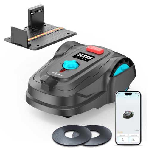 YARDCARE 2026 New M800Plus Robot Lawn Mower, GPS & 3D Vision, with 32.8 ft Magnetic Stripe, Obstacle Avoidance, Auto-Charging, APP Control, Bow-Shaped Mowing for Lawns up to 8611 sq.ft (Deep Black)
