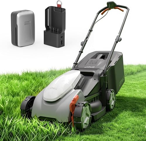 Litheli 14 Inch Cordless Lawn Mower, Brushless Battery Powered Push Mo — Build quality and design details up close