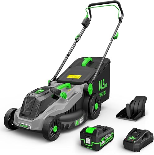 TIECTOWN 40V 16-Inch Brushless Cordless Lawn Mower with 4.0Ah Battery — Build quality and design details up close